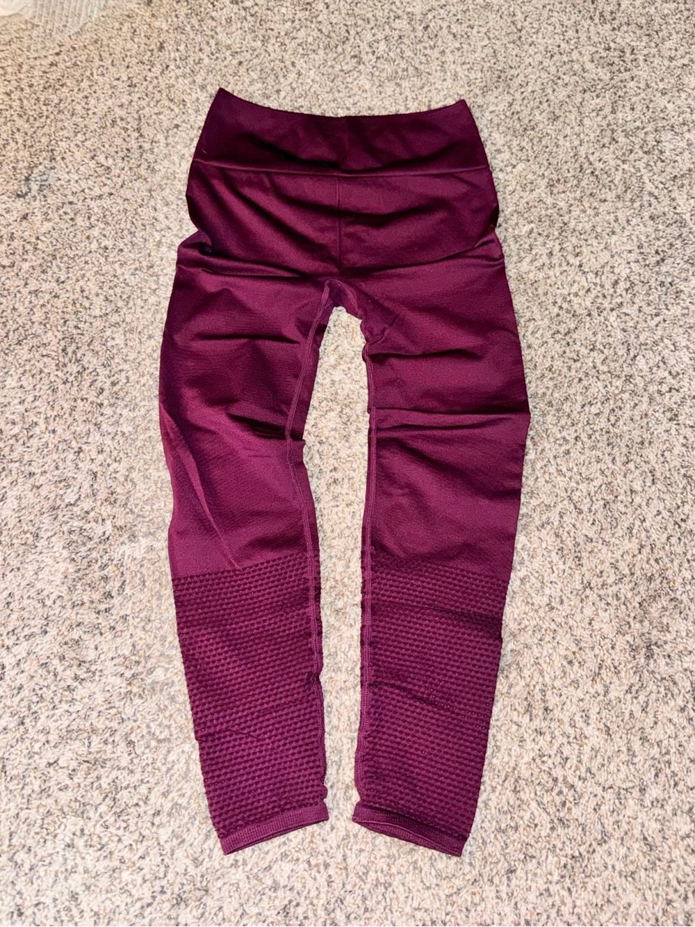 Fabletics Women's High-Waist Burgundy Textured Leggings